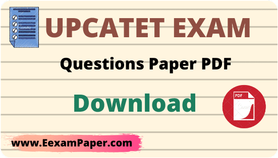 UPCATET QUESTION PAPER PDF